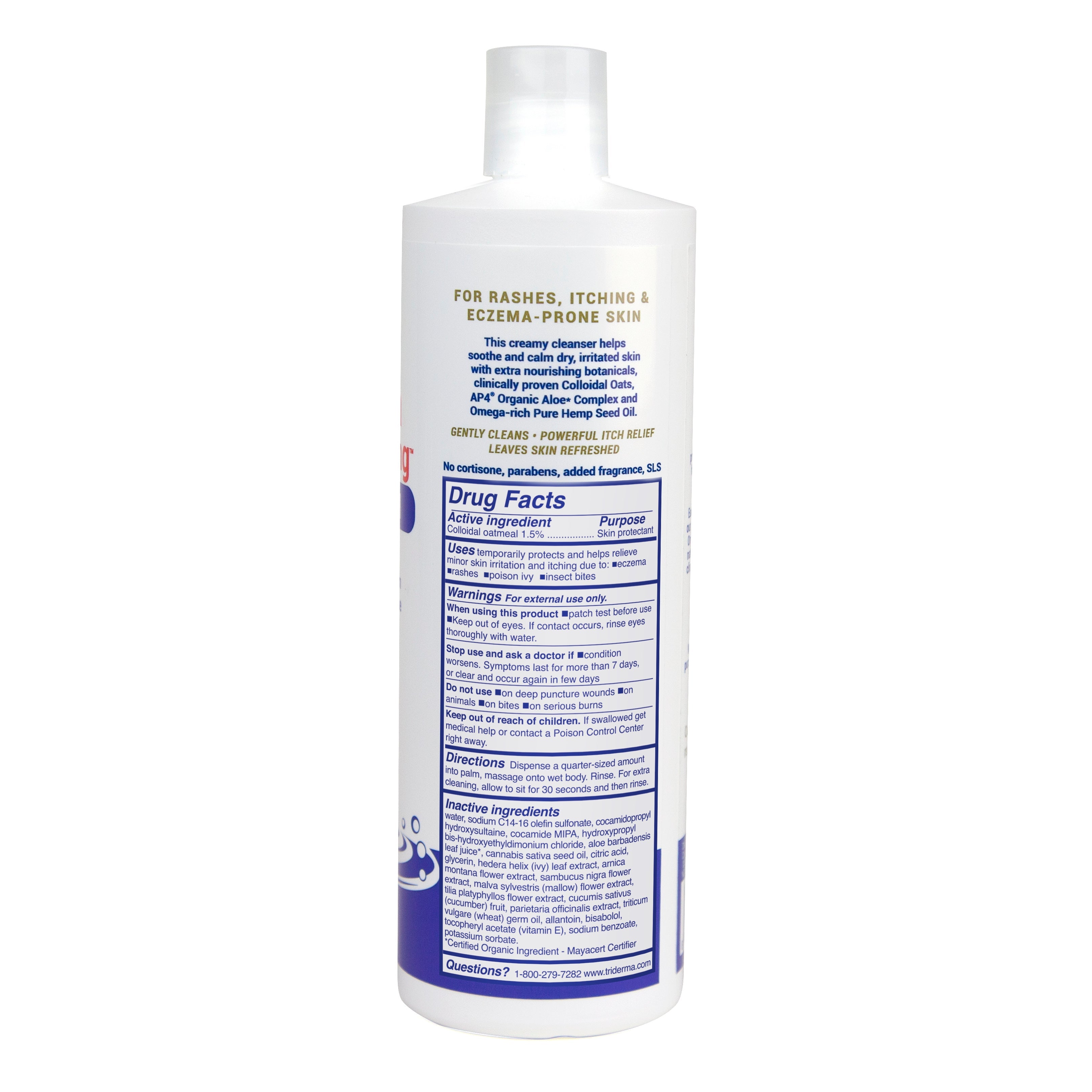 Eczema Fast Healing Body Wash | Colloidal Oatmeal, Aloe & Hemp Seed Oil | 16 oz