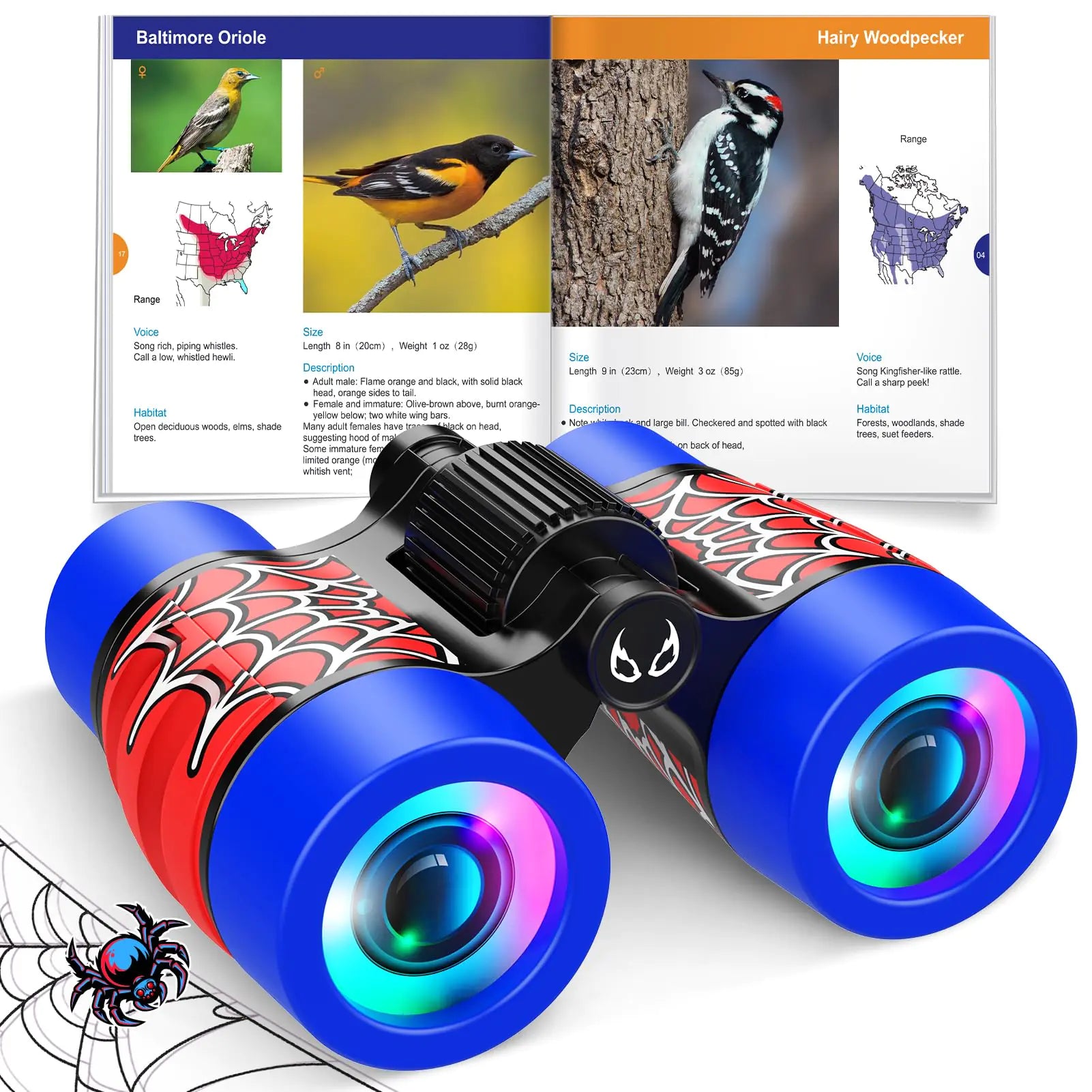 Kids Binoculars Adventure Set – 4x30 Bird Watching Kit with Guide