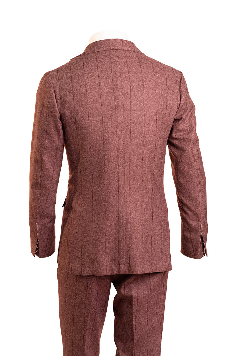 Brown checkered suit jacket and pants on a white background