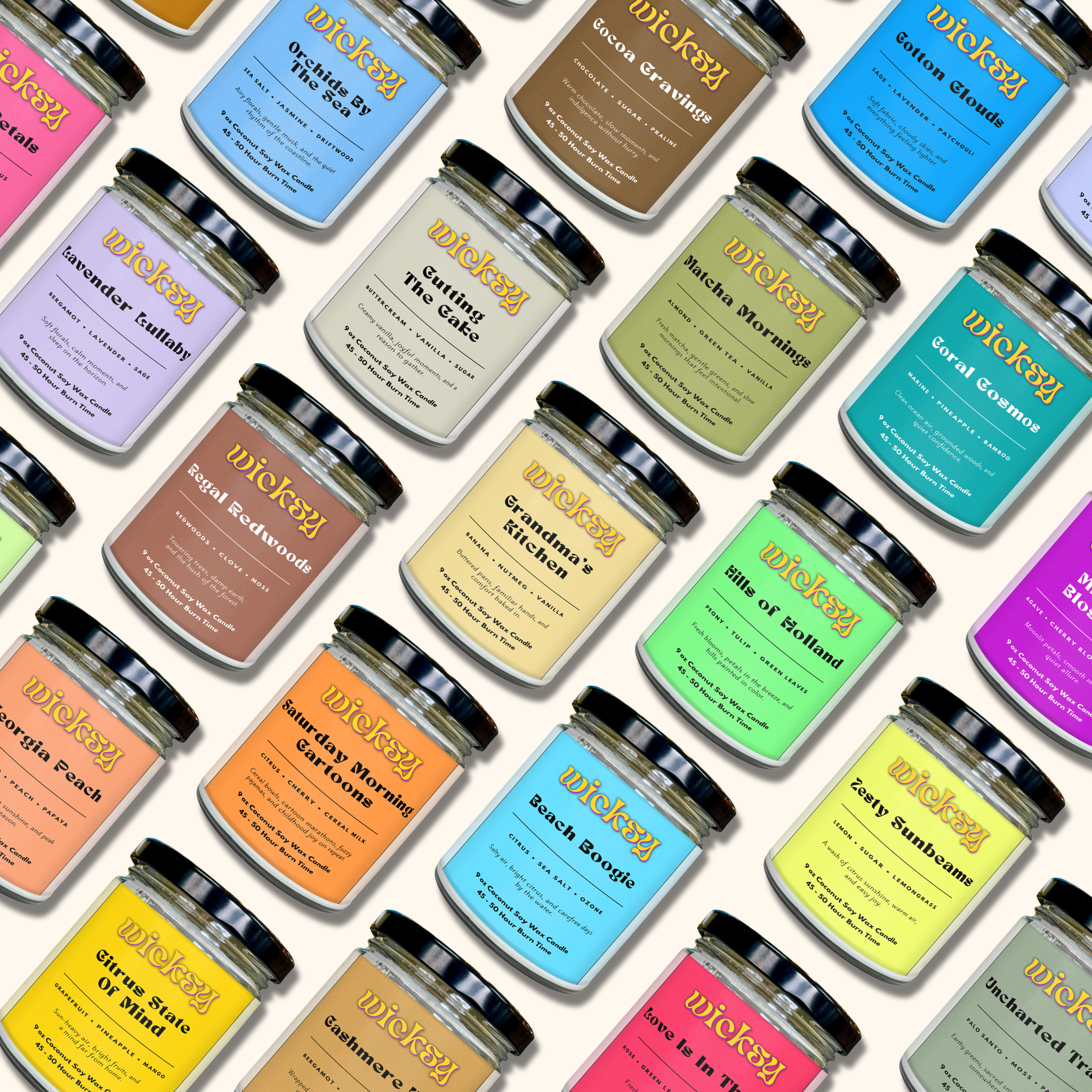 Wicksy 9oz Single Wick Candle | Spotify Playlist + Wildflower Seed Kit Included