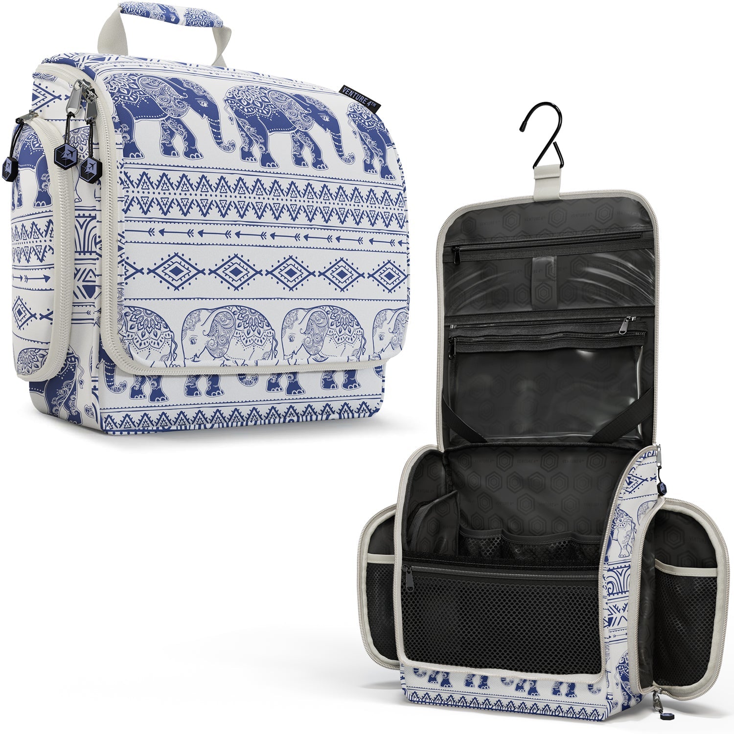Unisex Hanging Toiletry Bag – Water-Resistant, TSA Bag & Swivel Hook