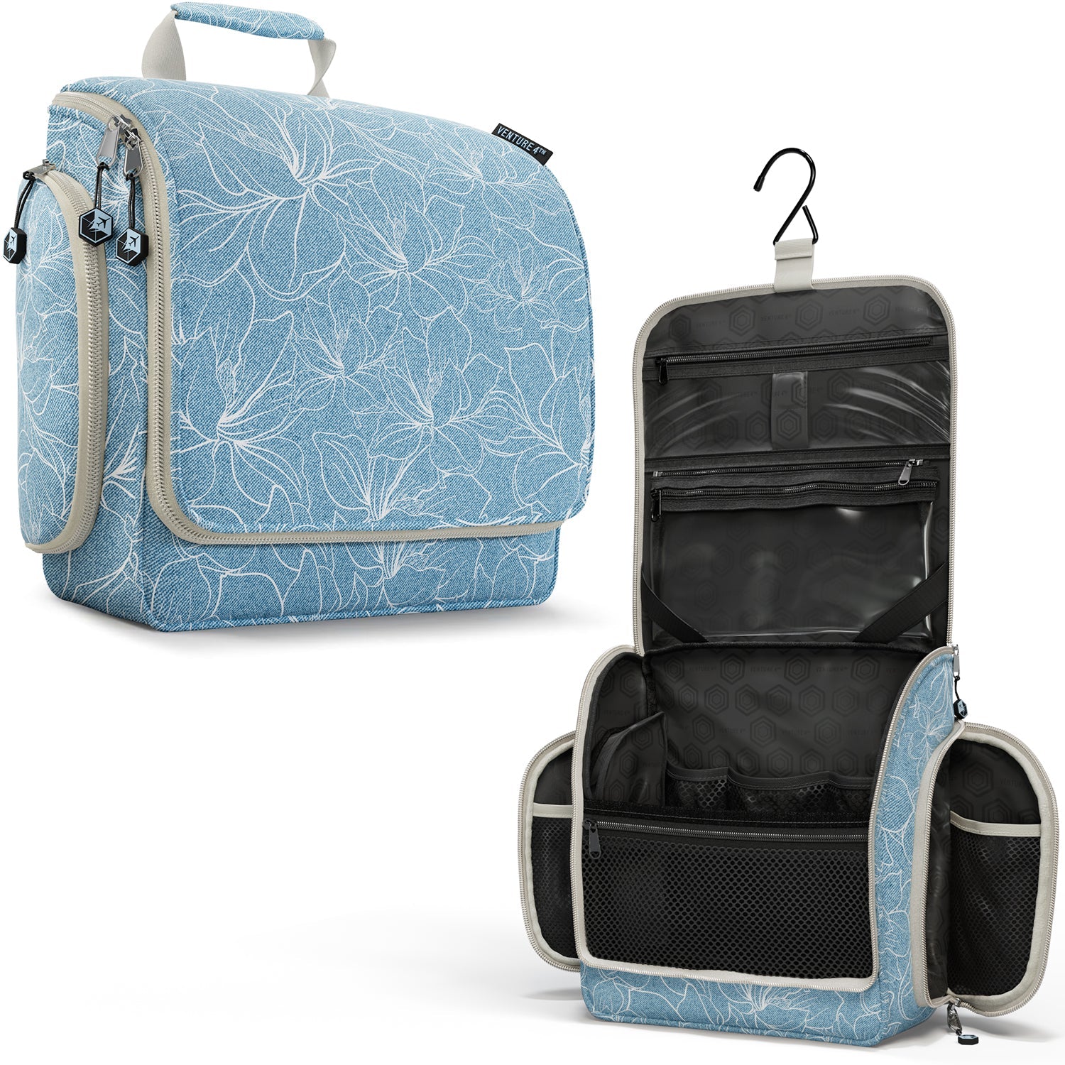Unisex Hanging Toiletry Bag – Water-Resistant, TSA Bag & Swivel Hook