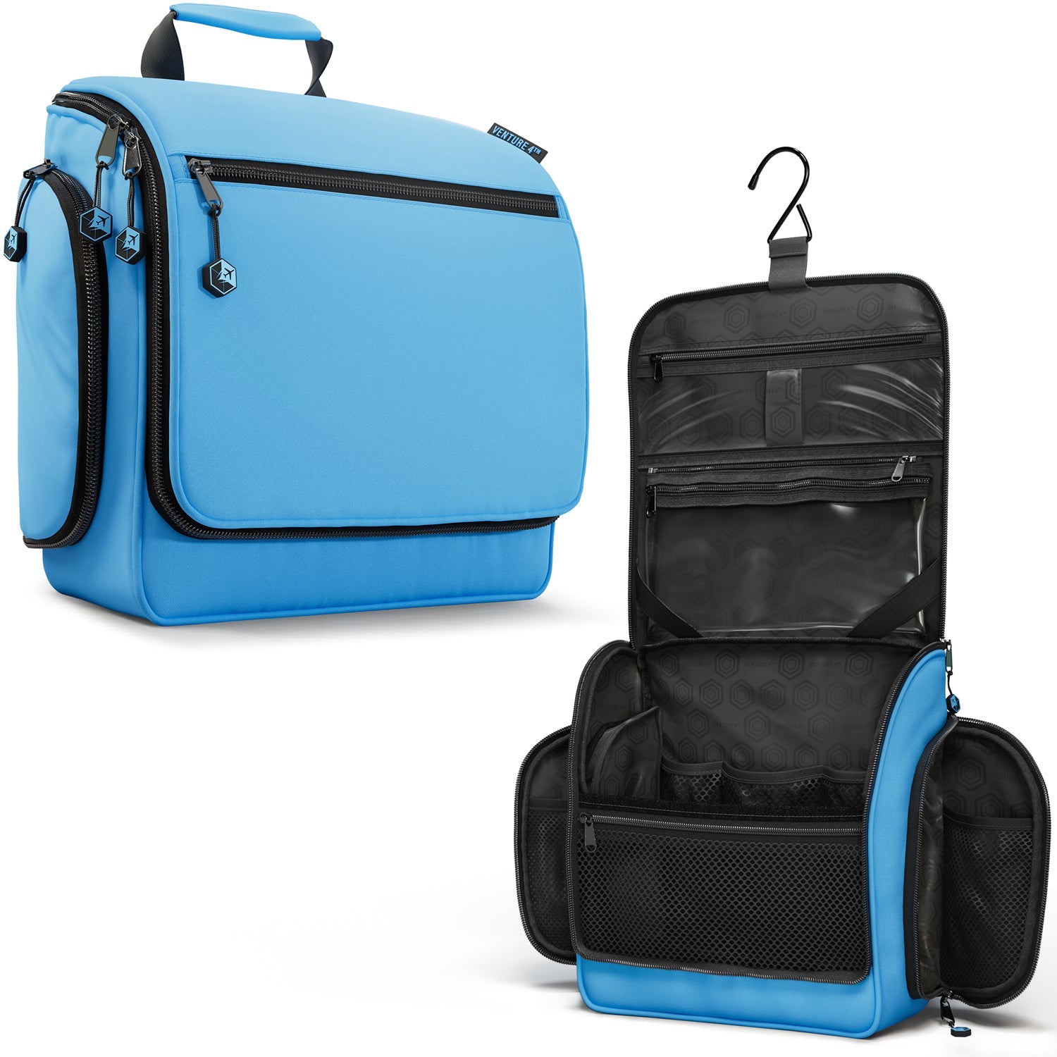 Unisex Hanging Toiletry Bag – Water-Resistant, TSA Bag & Swivel Hook