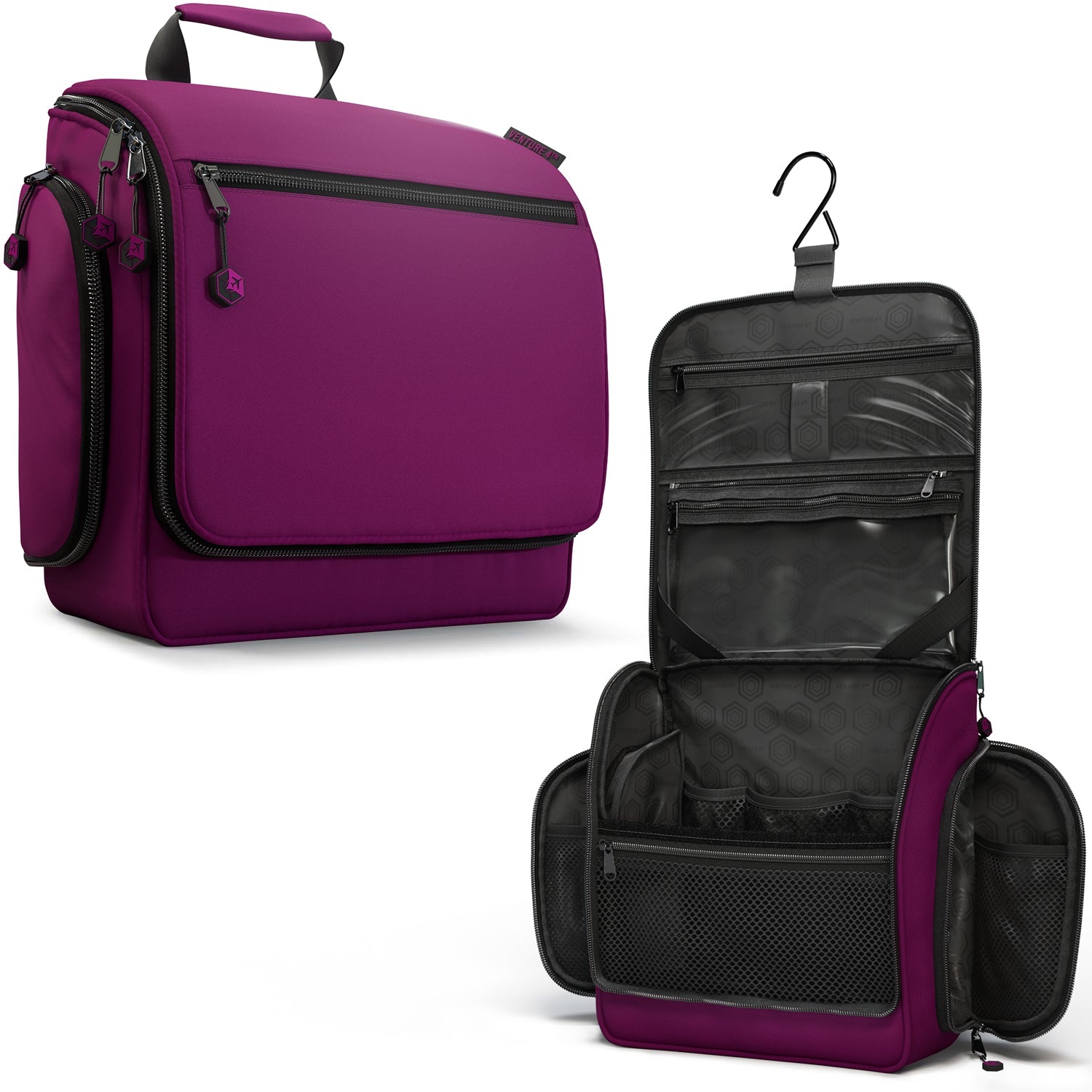 Unisex Hanging Toiletry Bag – Water-Resistant, TSA Bag & Swivel Hook
