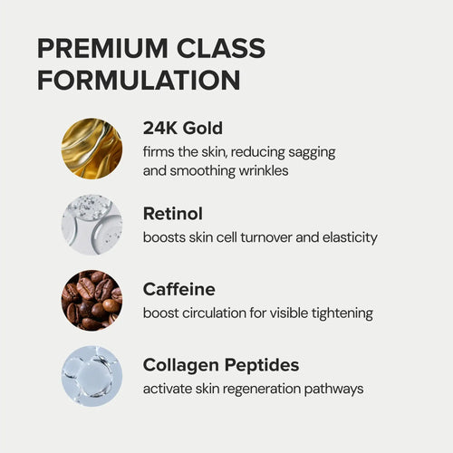 24K Gold V-Line Lifting Maske | Kieferkonturformend, feuchtigkeitsspendend & straffend