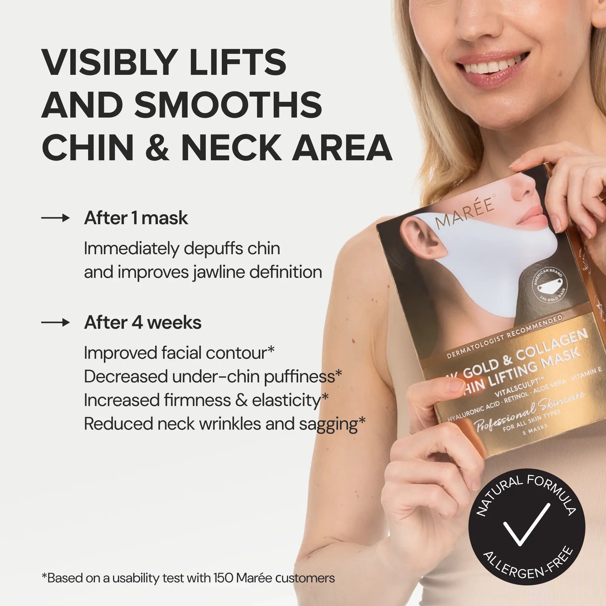 24K Gold V-Line Lifting Mask | Jawline Sculpting, Hydrating & Firming
