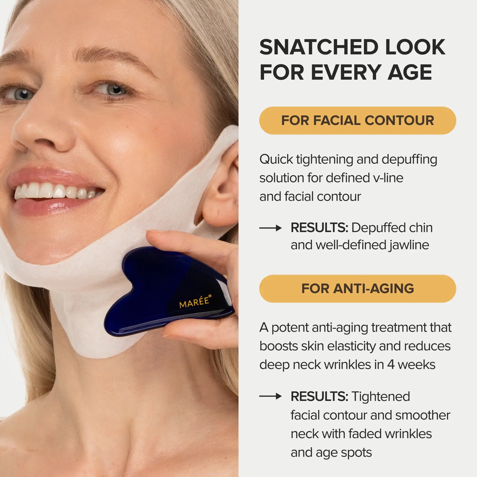 24K Gold V-Line Lifting Mask | Jawline Sculpting, Hydrating & Firming