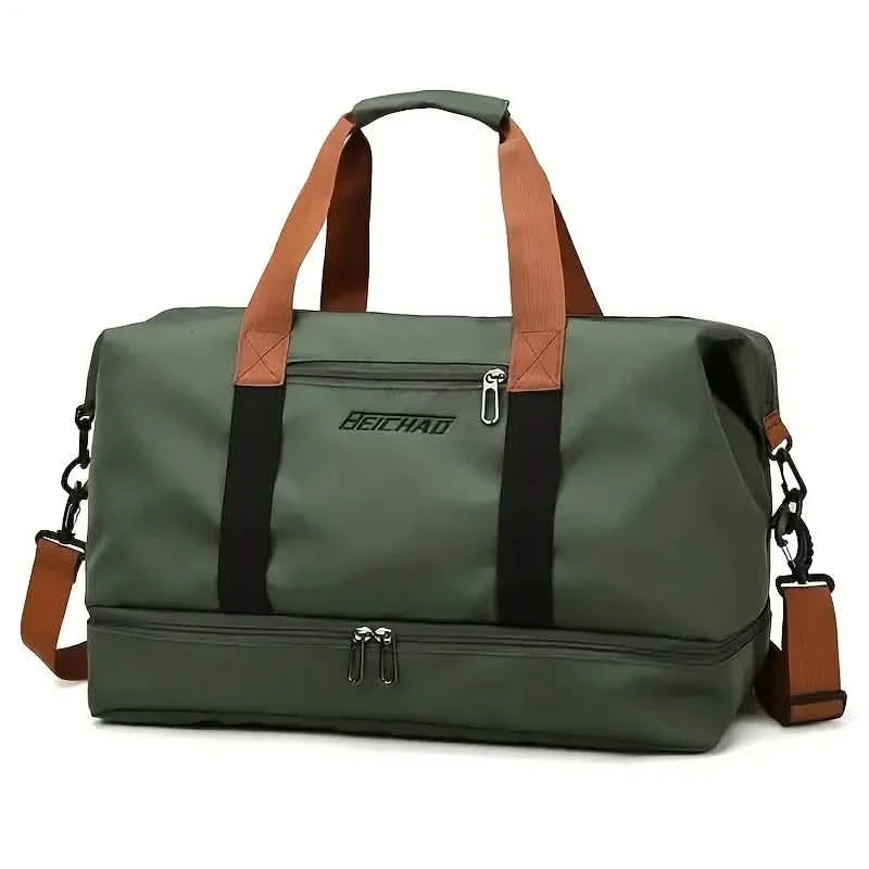 Large Duffel Bag with Shoe Compartment – Foldable & Lightweight