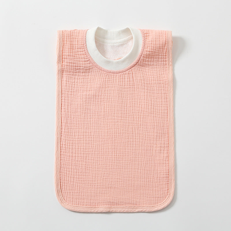 Pure Cotton Gauze Hooded Baby Bib | Waterproof | 0–1 Year | 11 Colors