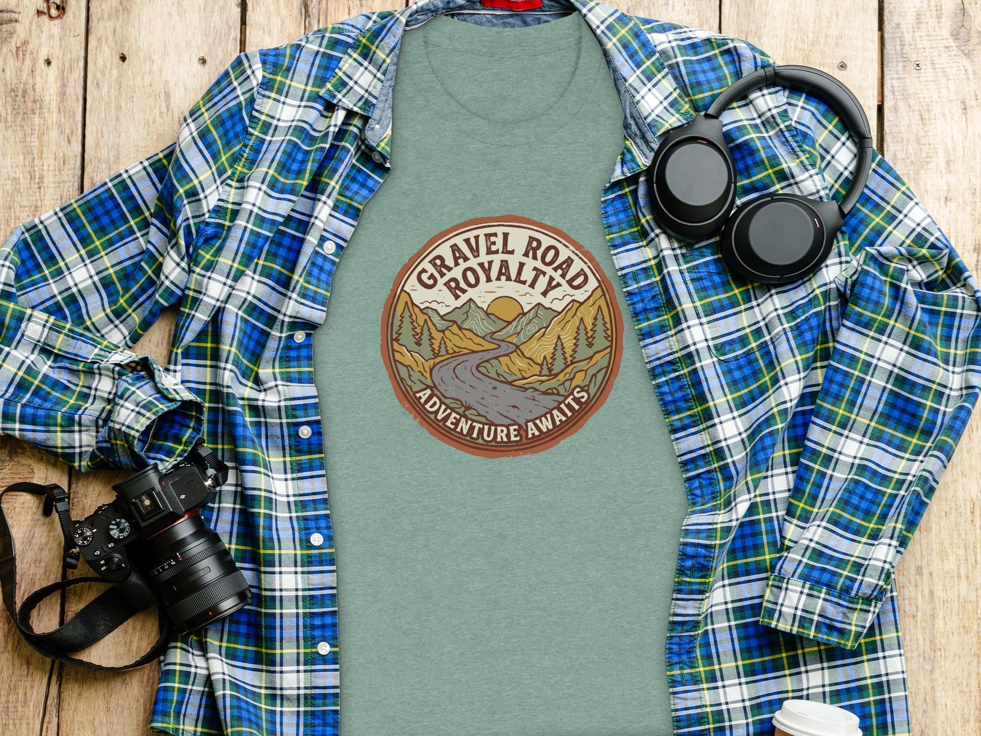 Gravel Road Royalty – Vintage Adventure Graphic T-Shirt