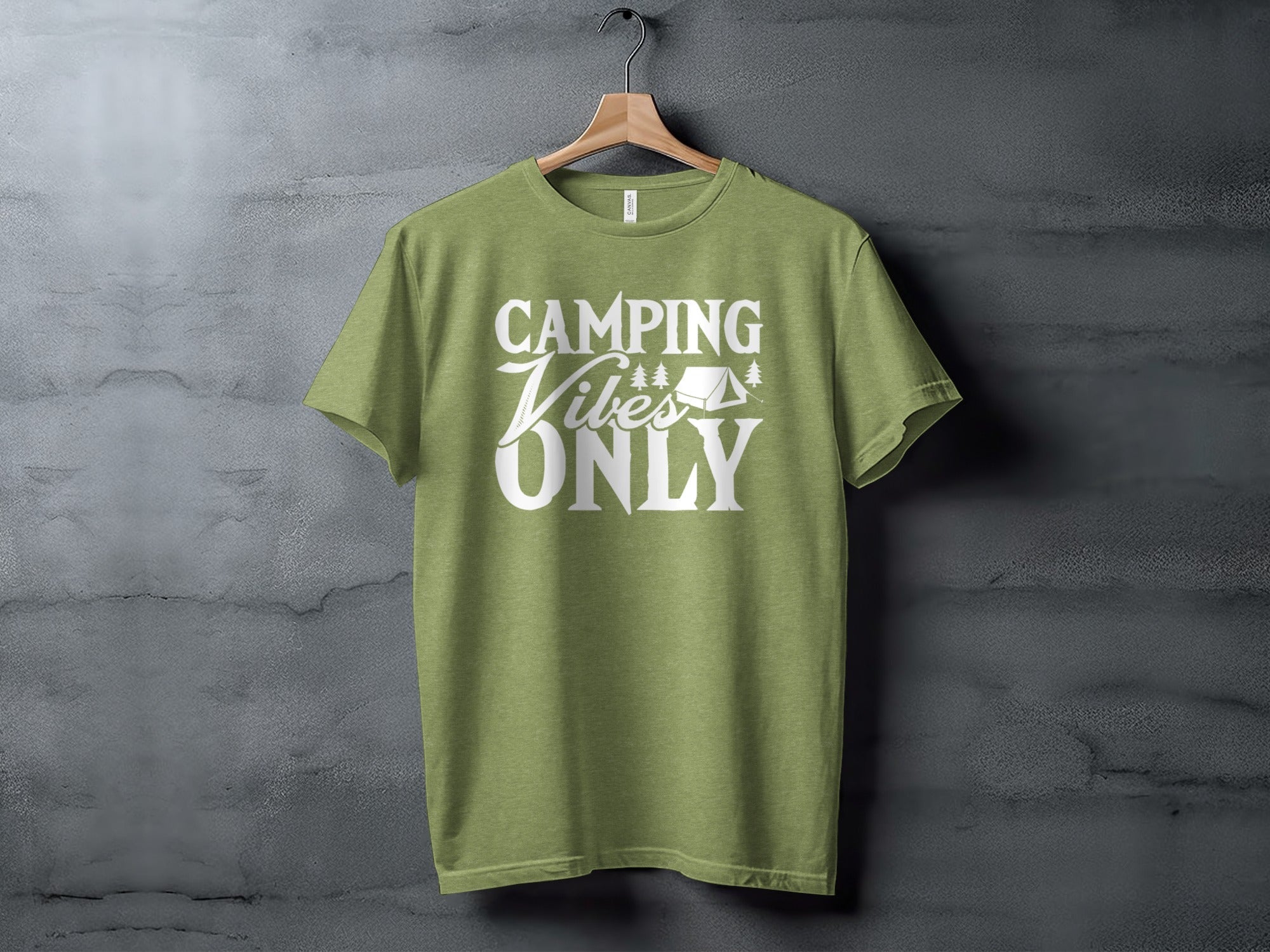 Camping Vibes Only With Tent Graphic Camping T-Shirt