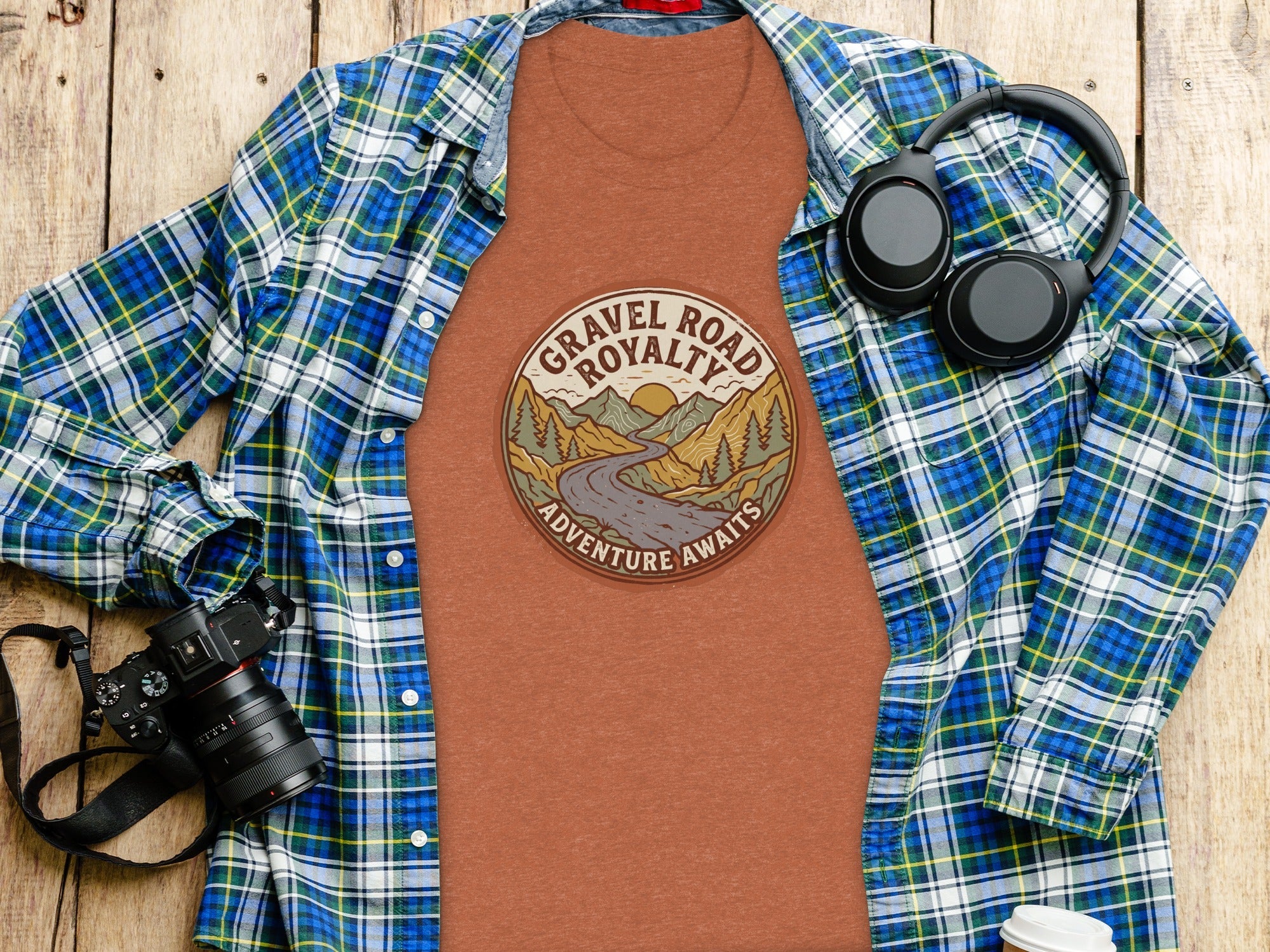 Gravel Road Royalty – Vintage Adventure Graphic T-Shirt