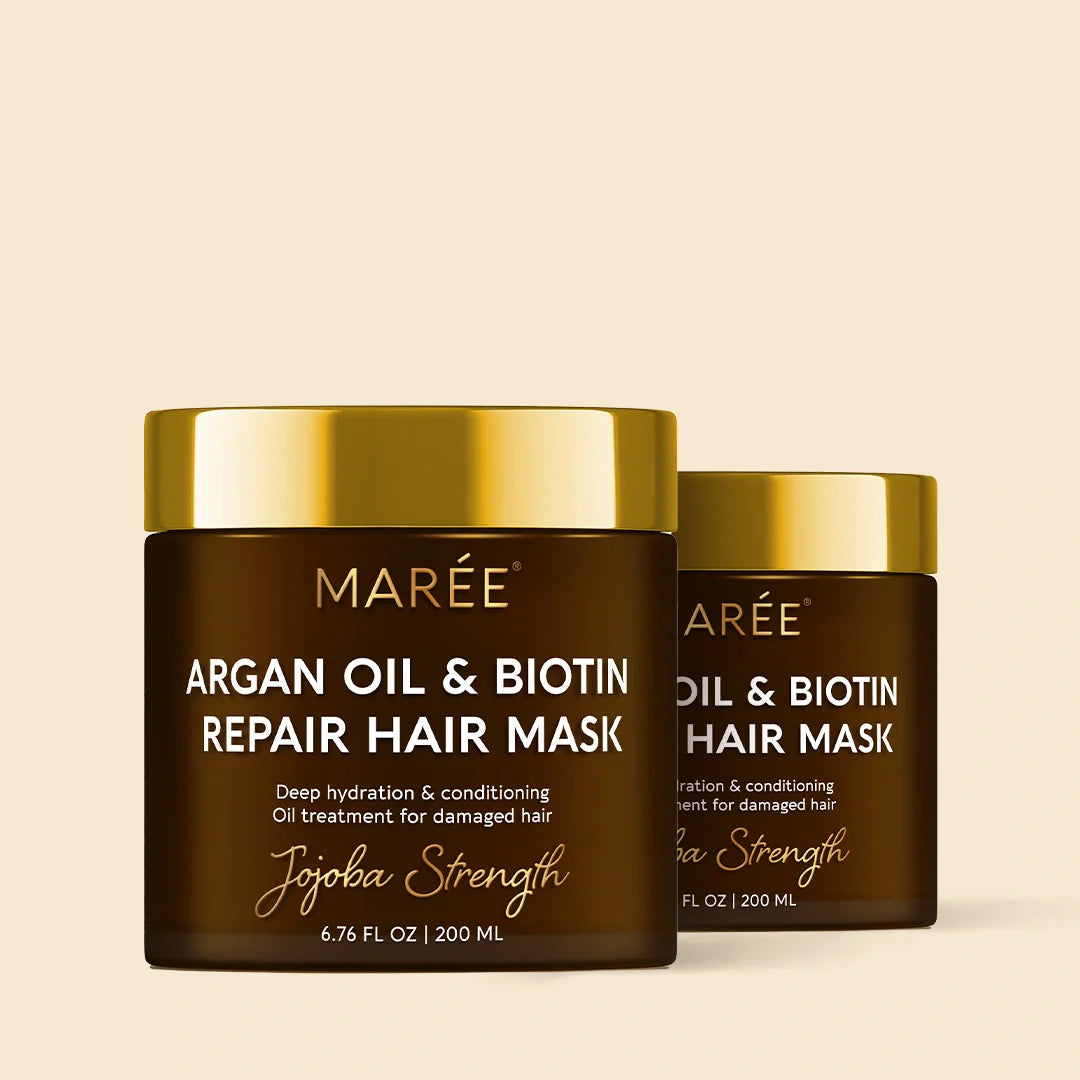Marée® Argan Oil & Biotin Hair Repair Mask | Frizz Control & Strength