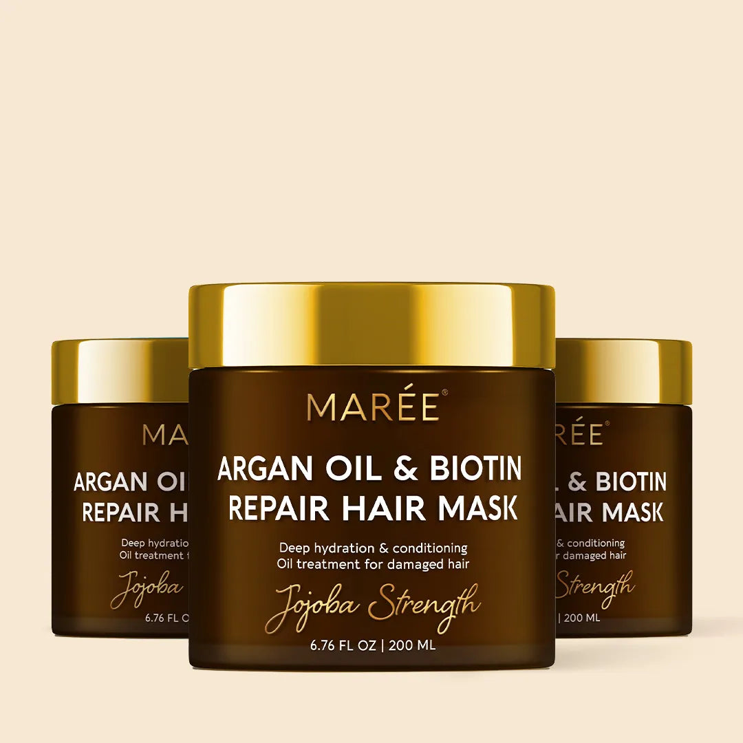 Marée® Argan Oil & Biotin Hair Repair Mask | Frizz Control & Strength