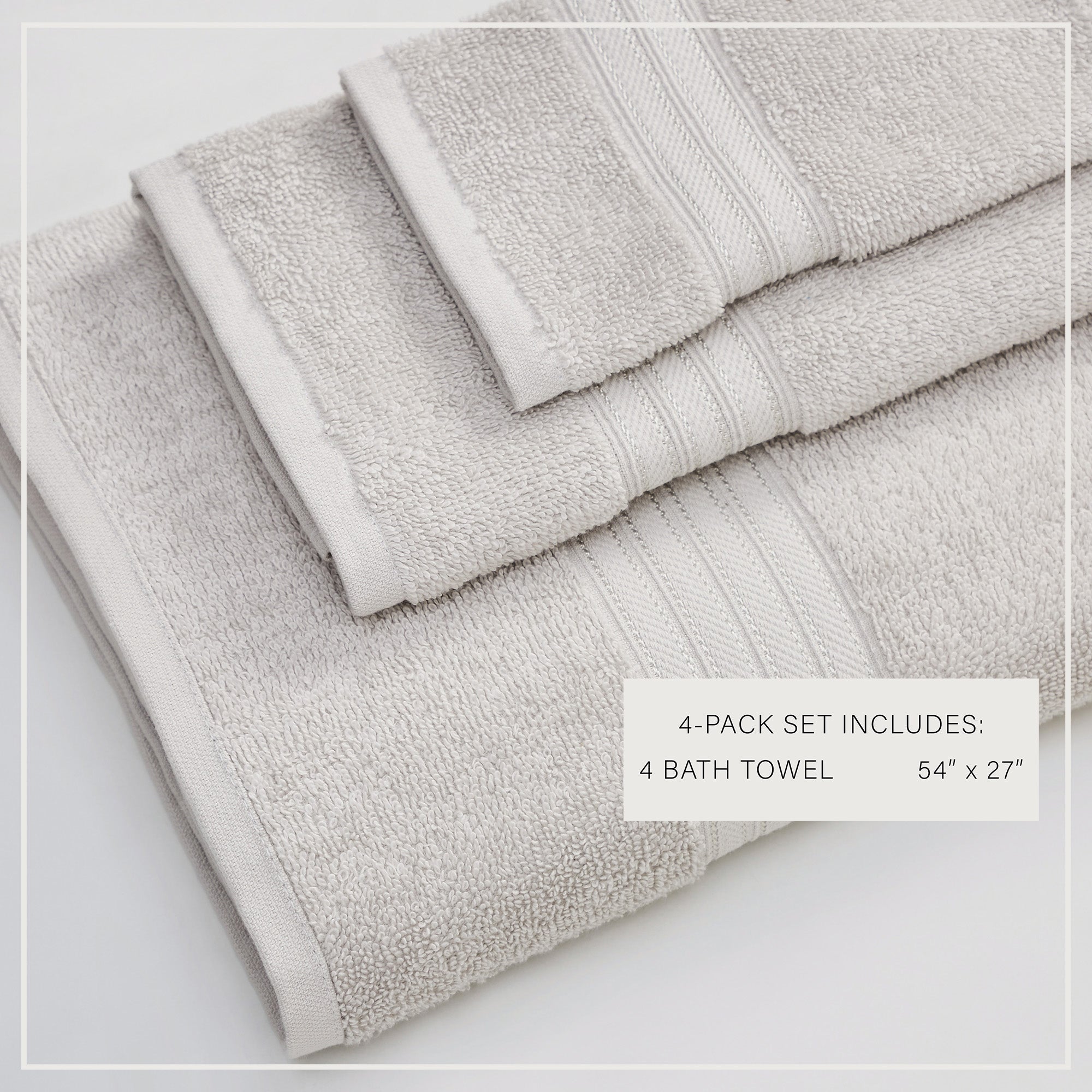 Feather Spun Cotton Bath Towels — Soft, Quick-Dry & Lightweight | Classic Bordered Style