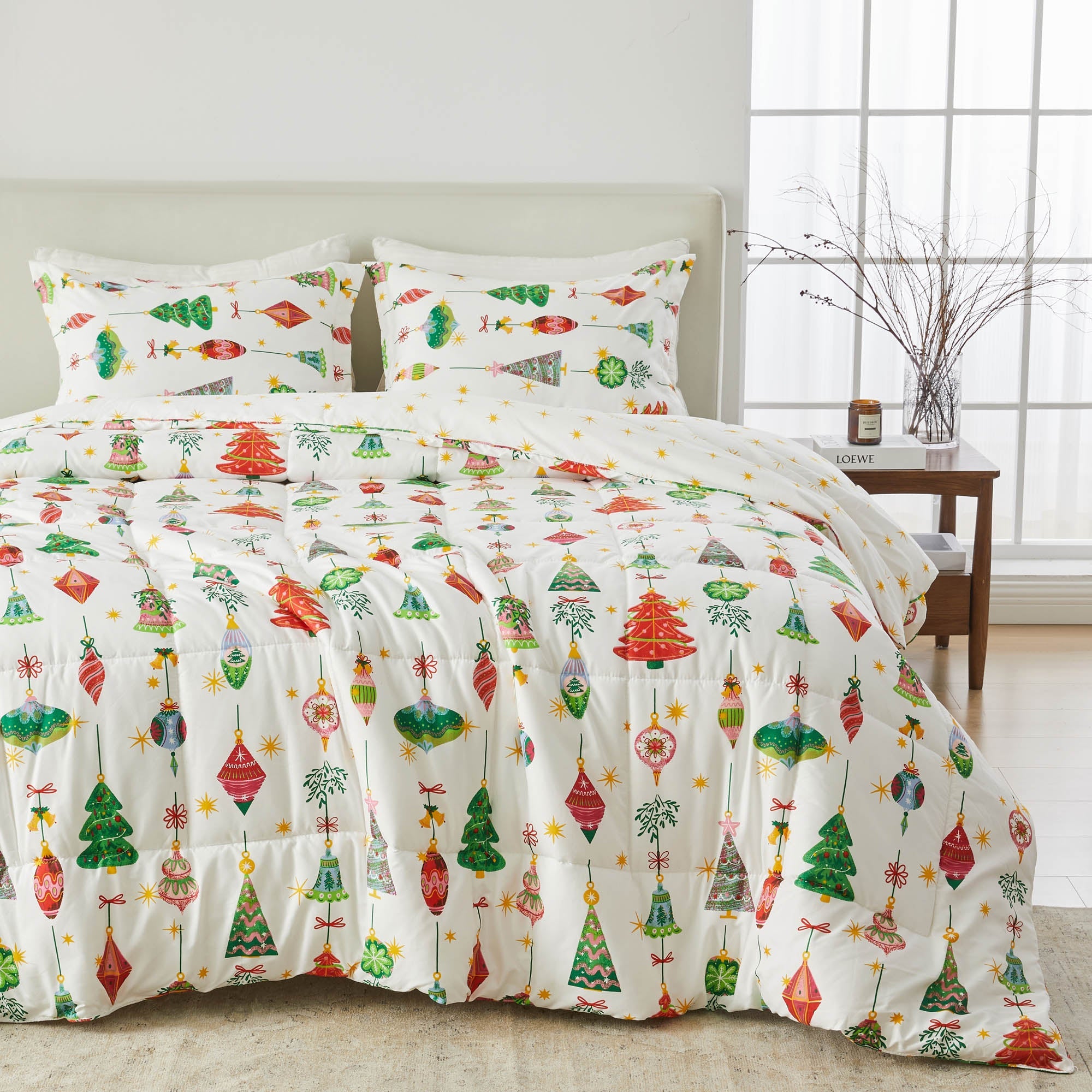 Reversible Comforter Set — Brushed Microfiber, Down Alternative Fill | Two Looks in One
