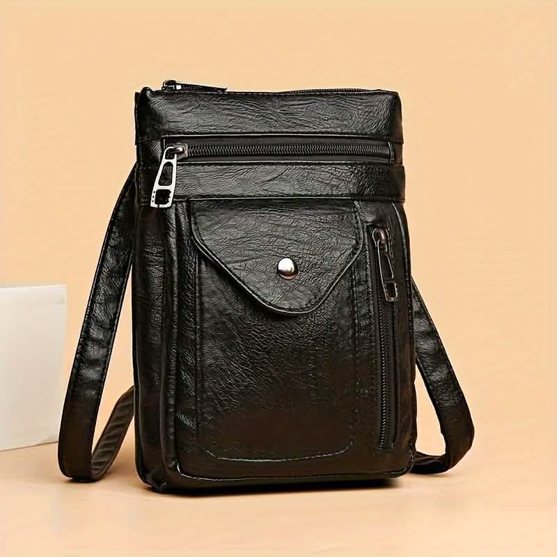 Women's Vintage-Inspired PVC Leather Crossbody Bag