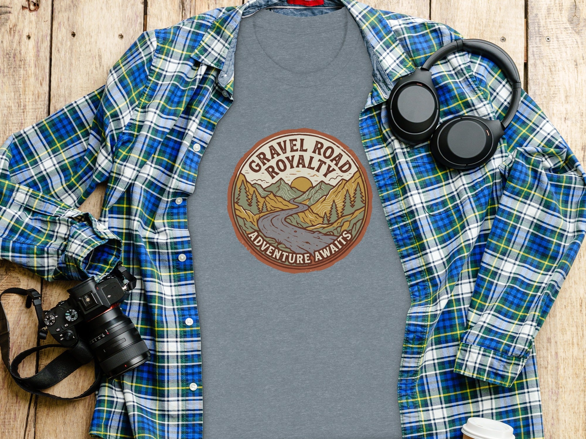 Gravel Road Royalty – Vintage Adventure Graphic T-Shirt