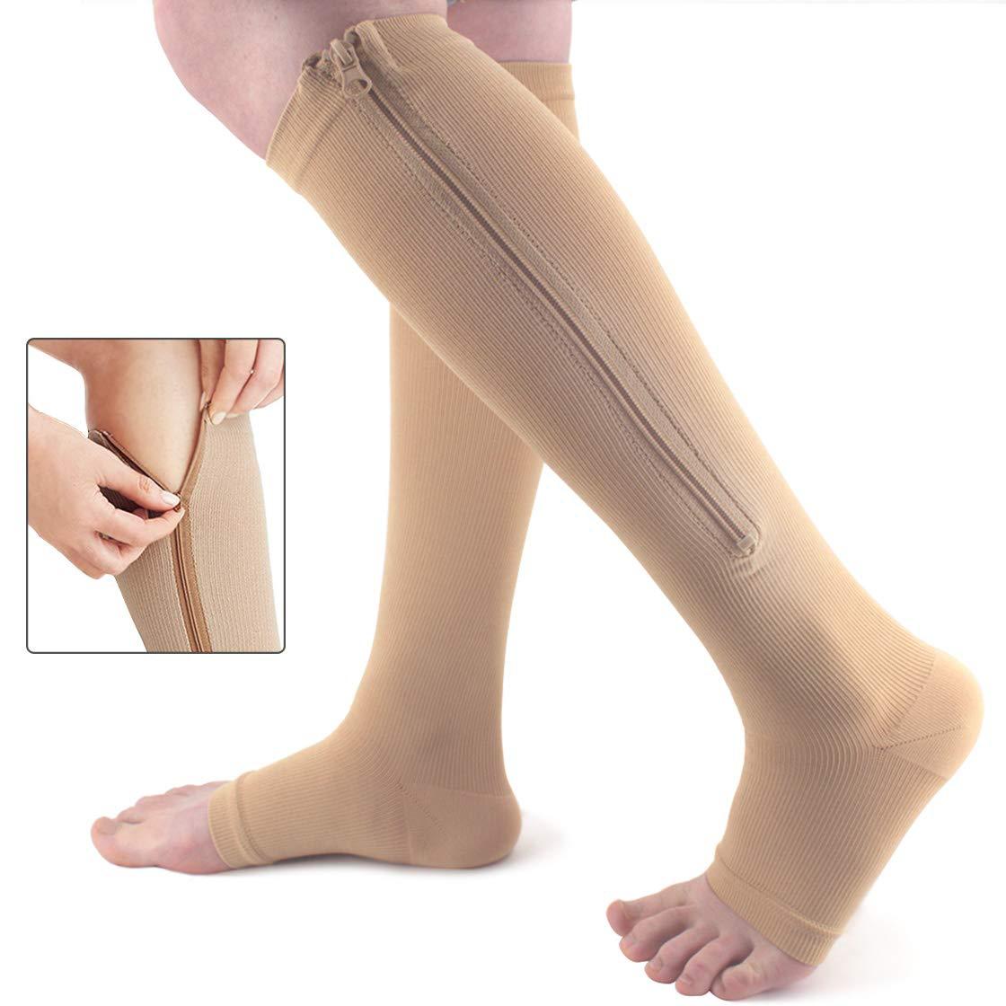 Graduated Compression Socks with Zipper – Medical-Grade Support for Performance & Recovery