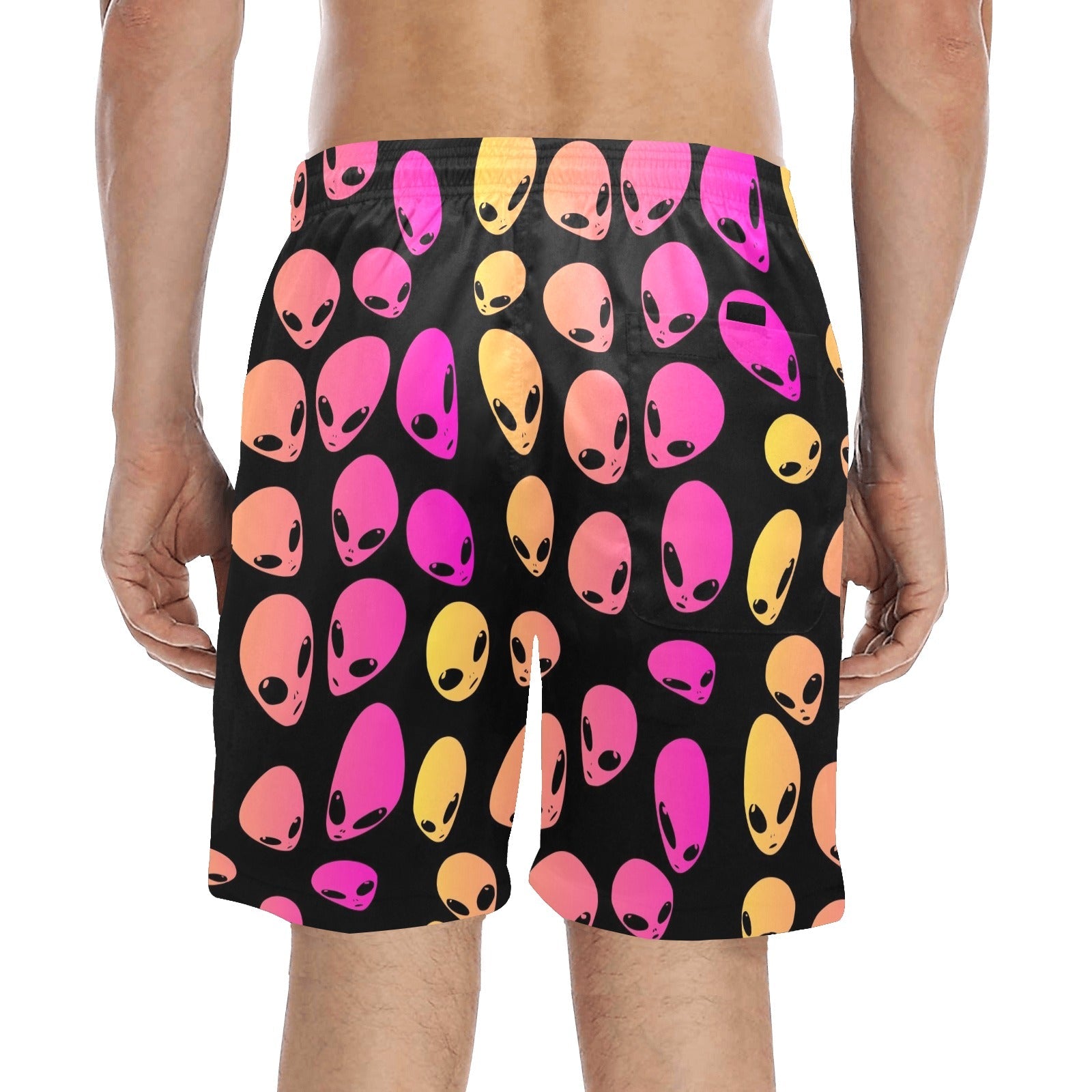 Men's Strawberry Lemonade Alien Ombré Swim Shorts – Bold Festival Beach Style