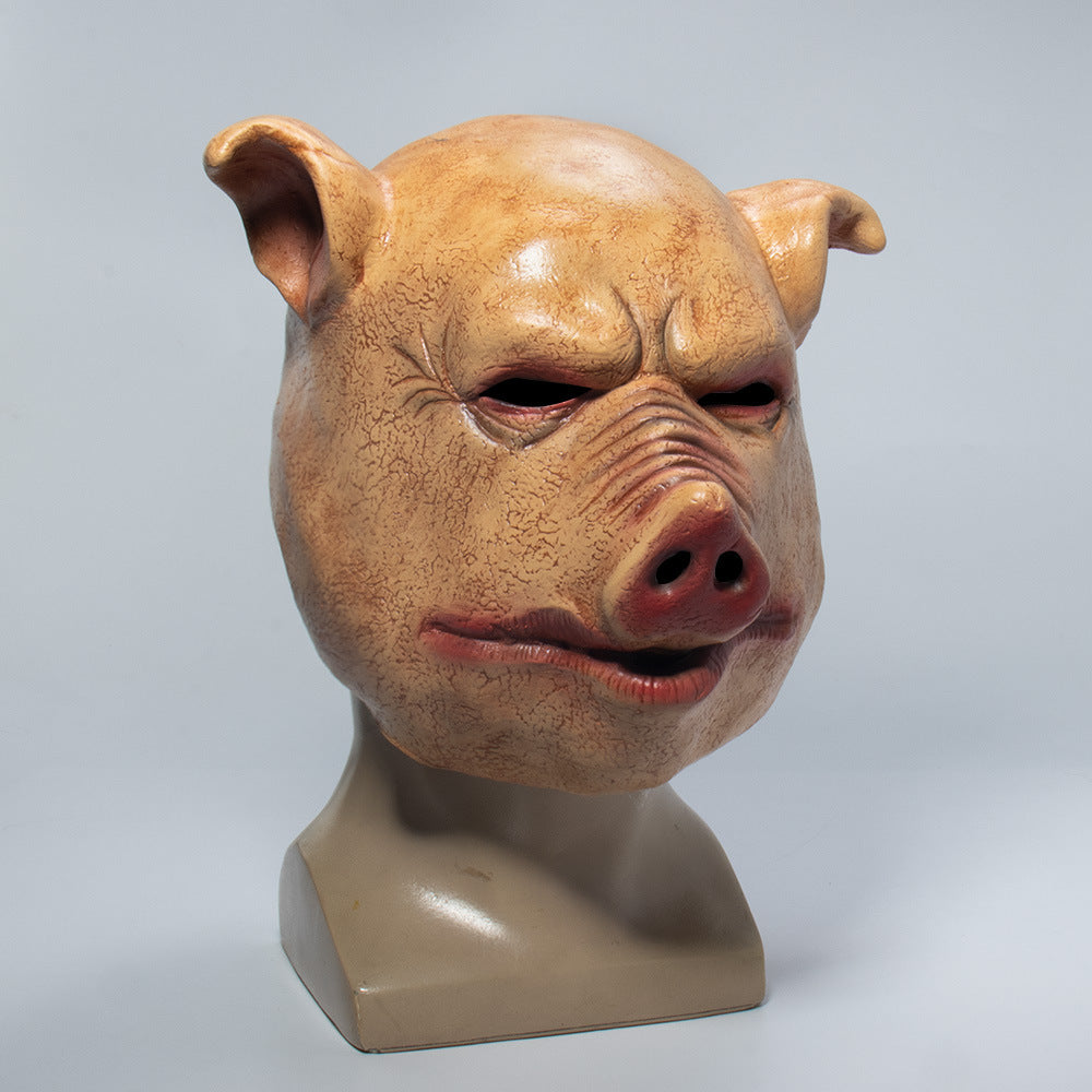 Pig mask on a gray background