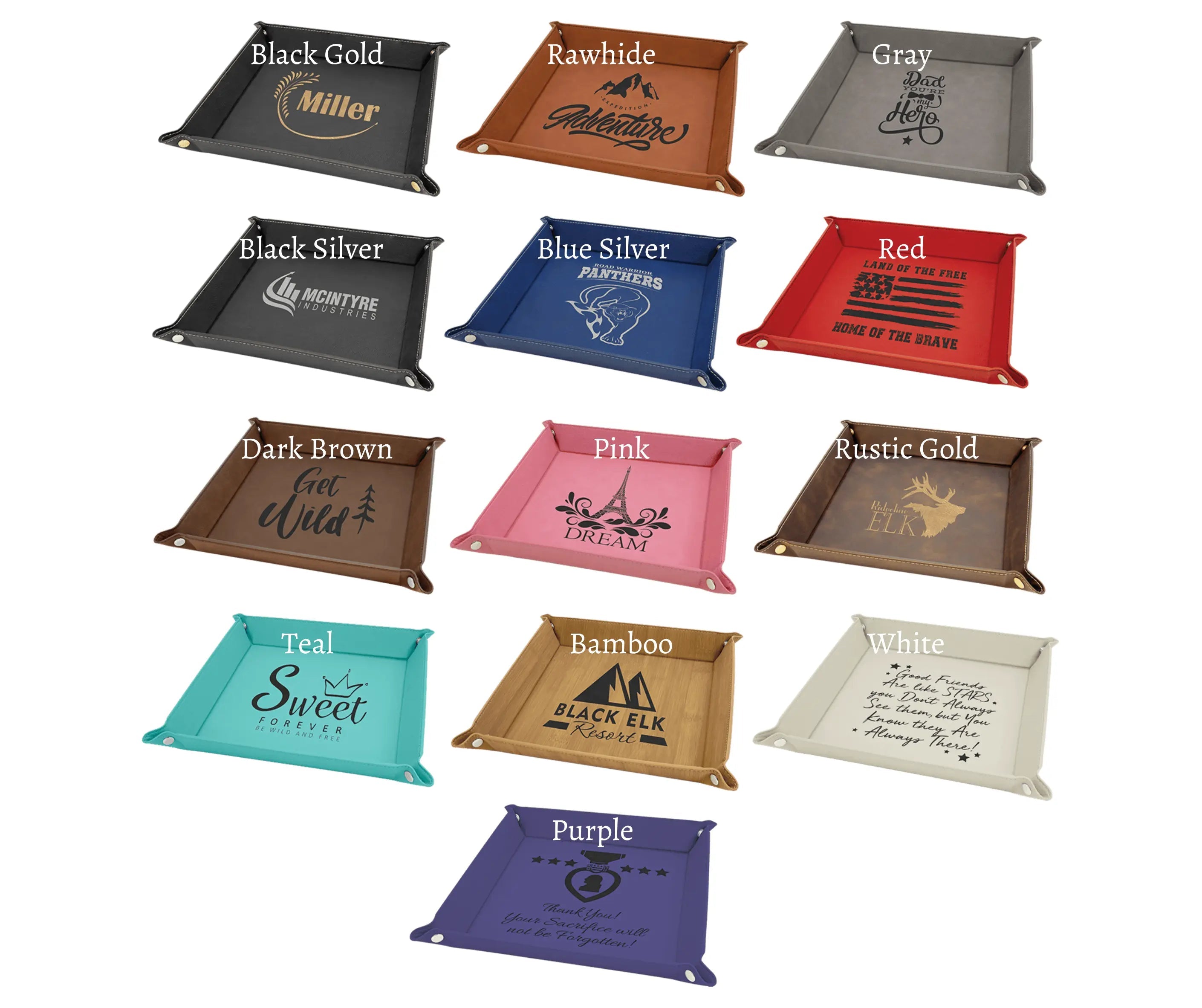 Leather Snap Up Tray