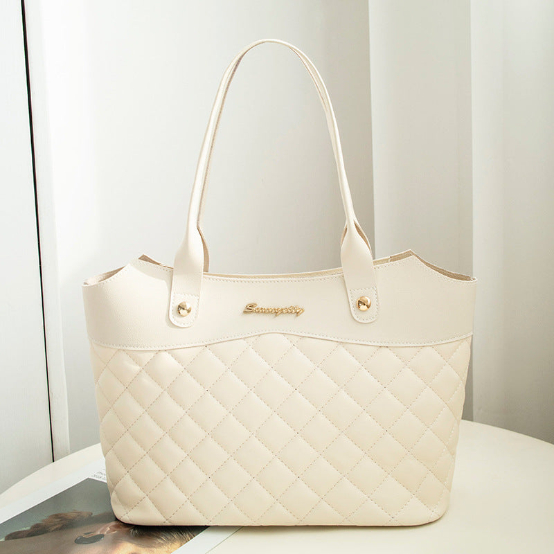 Rhombus Quilted PU Leather Crossbody Bag – Women's Shoulder Bag | 6 Colors