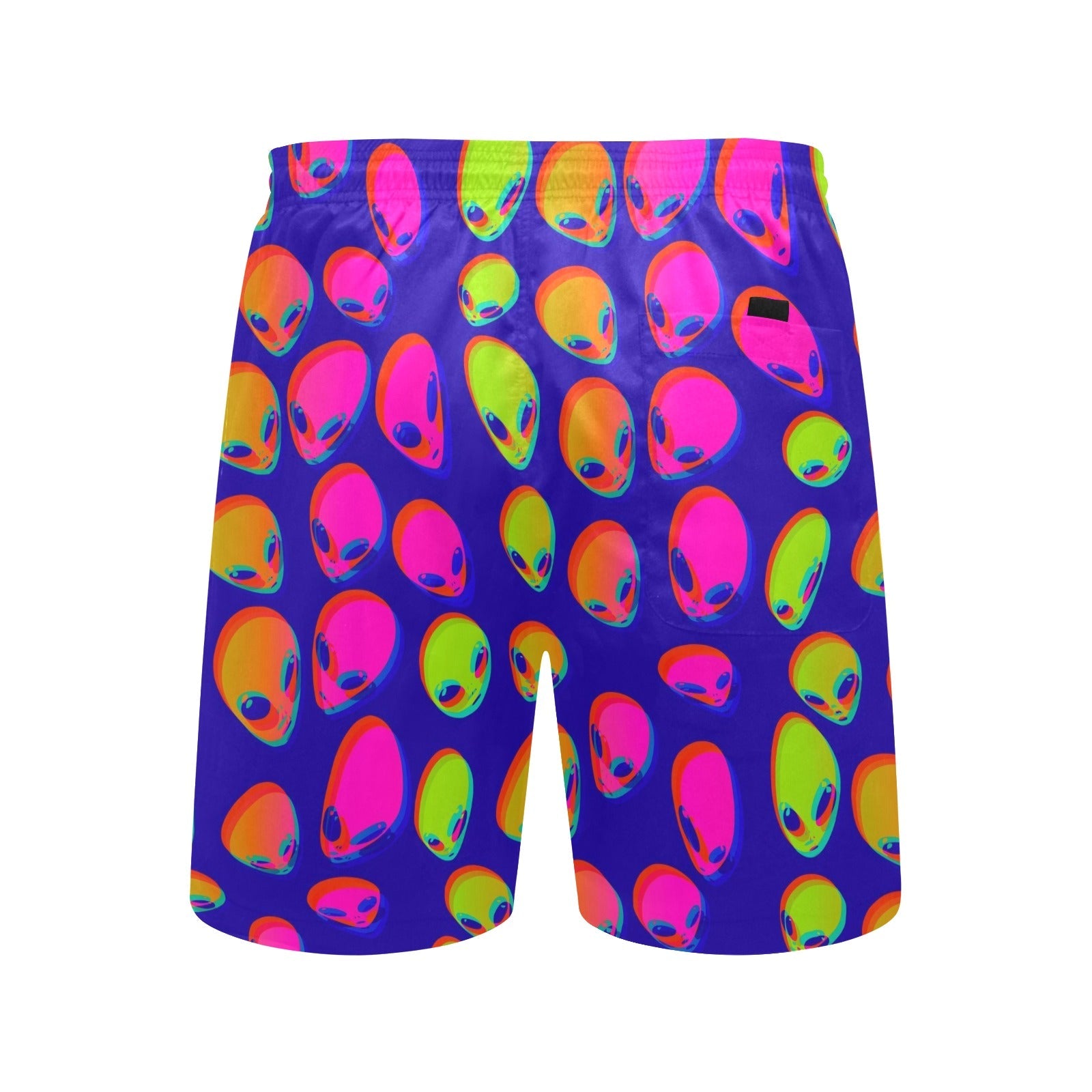 Men's Neon Alien Blast Swim Shorts – Bold Sci-Fi Beach Style