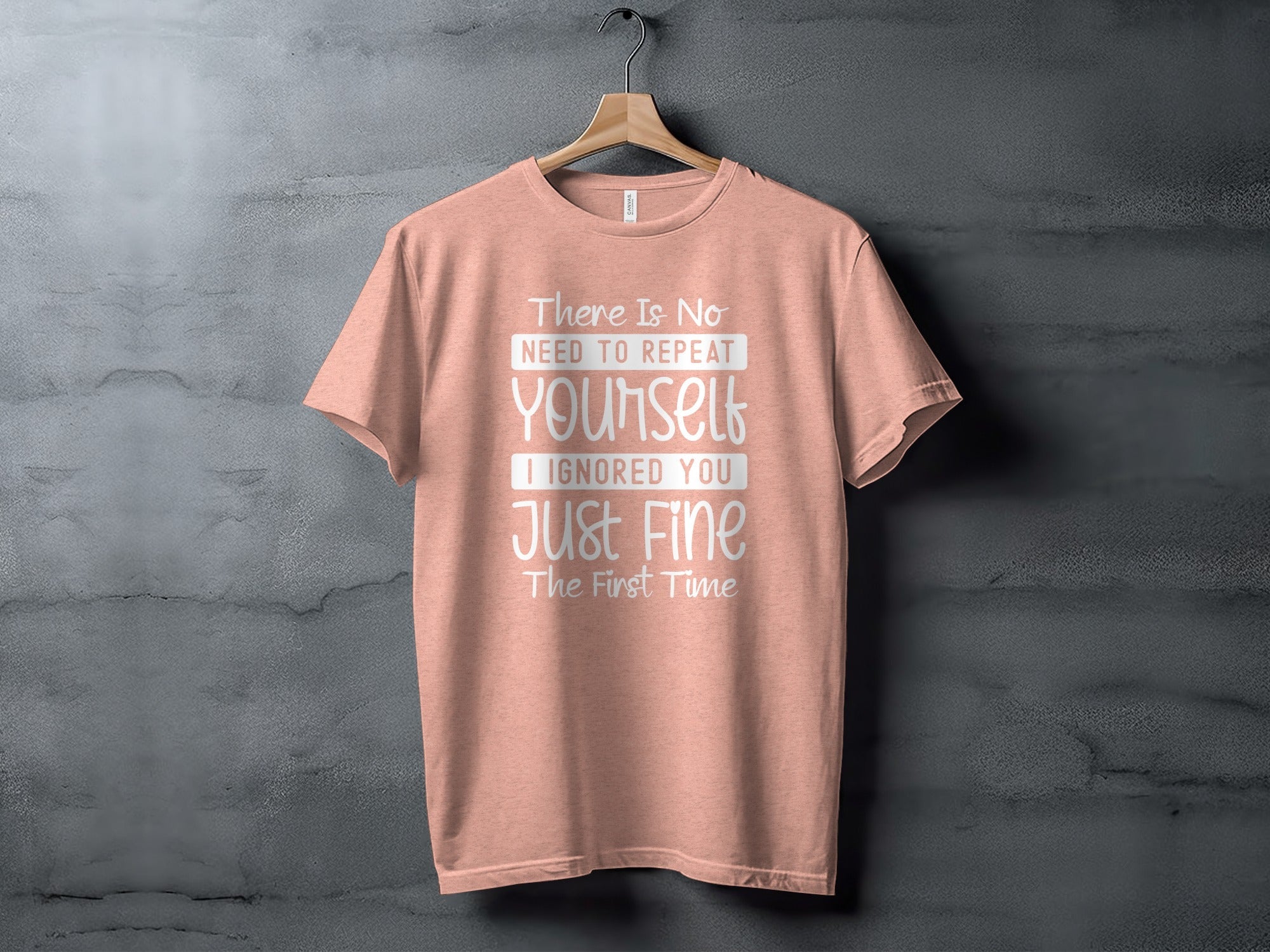 "No Need To Repeat Yourself" Funny Sassy Graphic T-Shirt