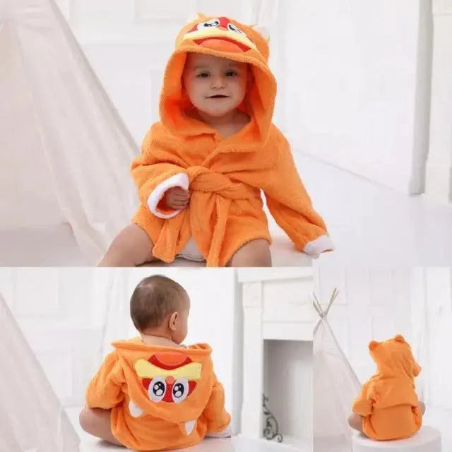 Baby Animal Hooded Bath Towel – 100% Cotton | Ages 0–12 Months