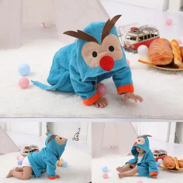 Baby Animal Hooded Bath Towel – 100% Cotton | Ages 0–12 Months