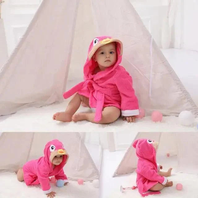 Baby Animal Hooded Bath Towel – 100% Cotton | Ages 0–12 Months