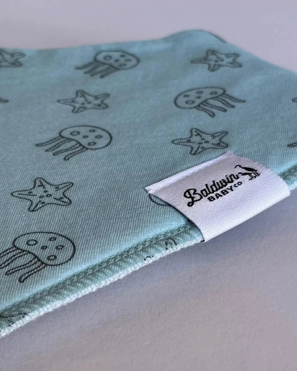 Sea Life Bandana Bibs – 4-Pack Organic Cotton Ocean Baby Bibs