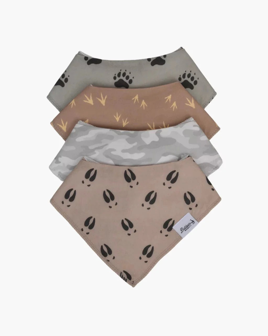 Wilderness Bandana Bibs – 4-Pack Organic Cotton Nature Baby Bibs