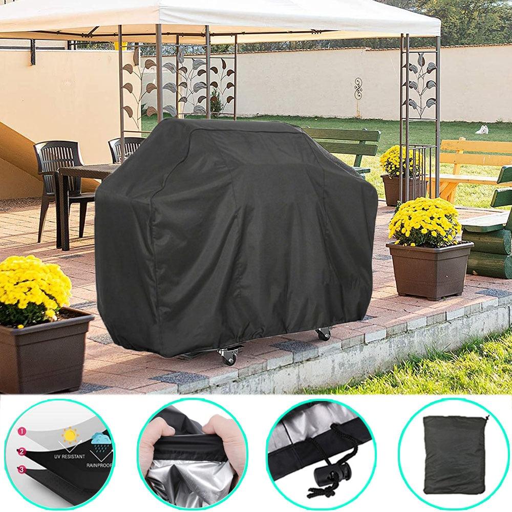 Waterproof BBQ Grill Cover – UV Resistant Universal Fit with Drawstring