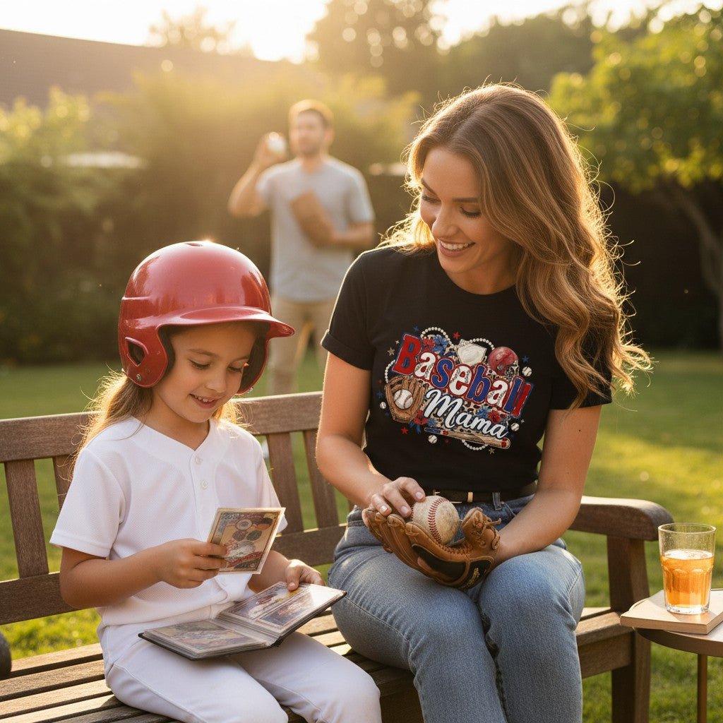 Baseball Mama Graphic T-Shirt – 100% Cotton | Leopard Print Game Day Tee