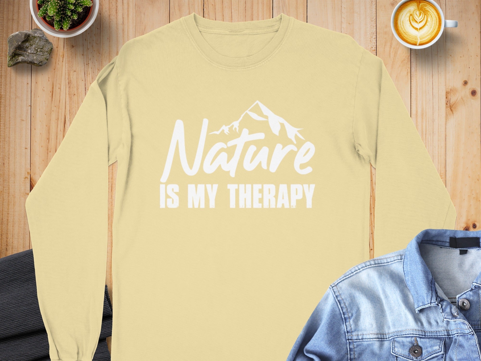 Nature Is My Therapy Mountain Graphic Sweatshirt