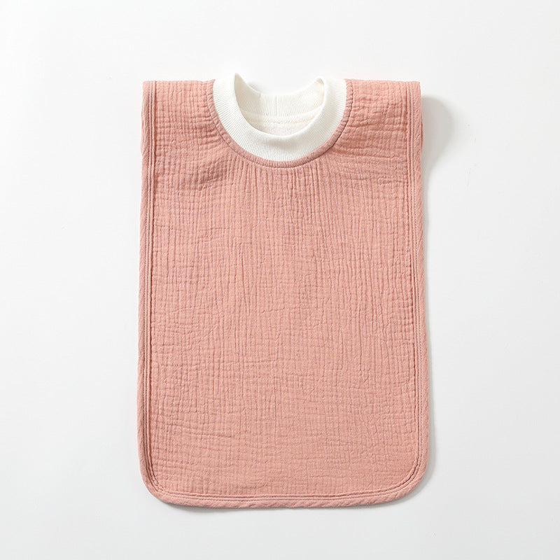 Pure Cotton Gauze Hooded Baby Bib | Waterproof | 0–1 Year | 11 Colors