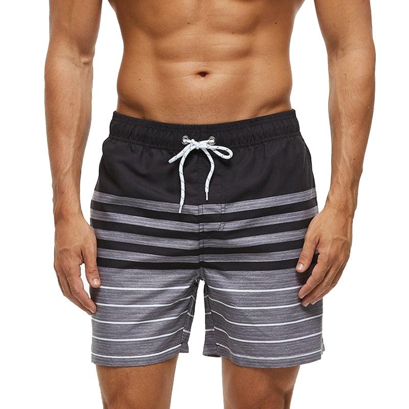 Men's Quick-Dry Board Shorts with Mesh Lining | Printed Swim Trunks | HAMNIFY