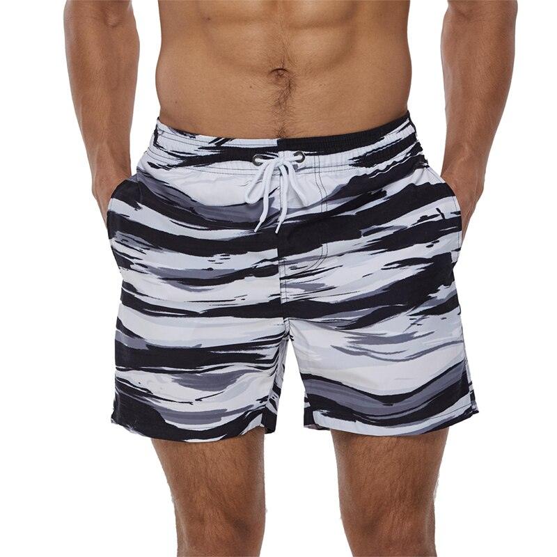 Men's Quick-Dry Board Shorts with Mesh Lining | Printed Swim Trunks | HAMNIFY