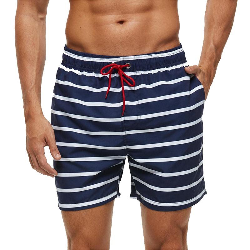 Men's Quick-Dry Board Shorts with Mesh Lining | Printed Swim Trunks | HAMNIFY