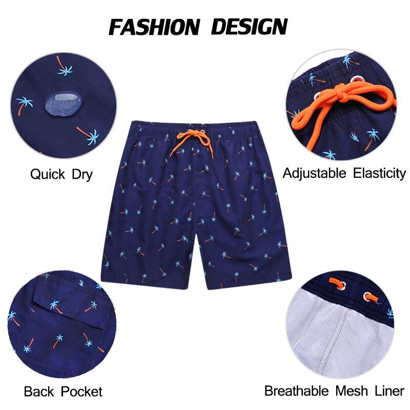 Men's Quick-Dry Board Shorts with Mesh Lining | Printed Swim Trunks | HAMNIFY