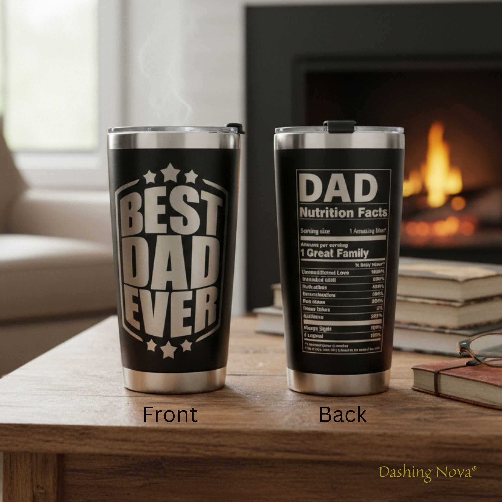 Best Dad Ever Laser Engraved Tumbler - Father's Day & Birthday Gift