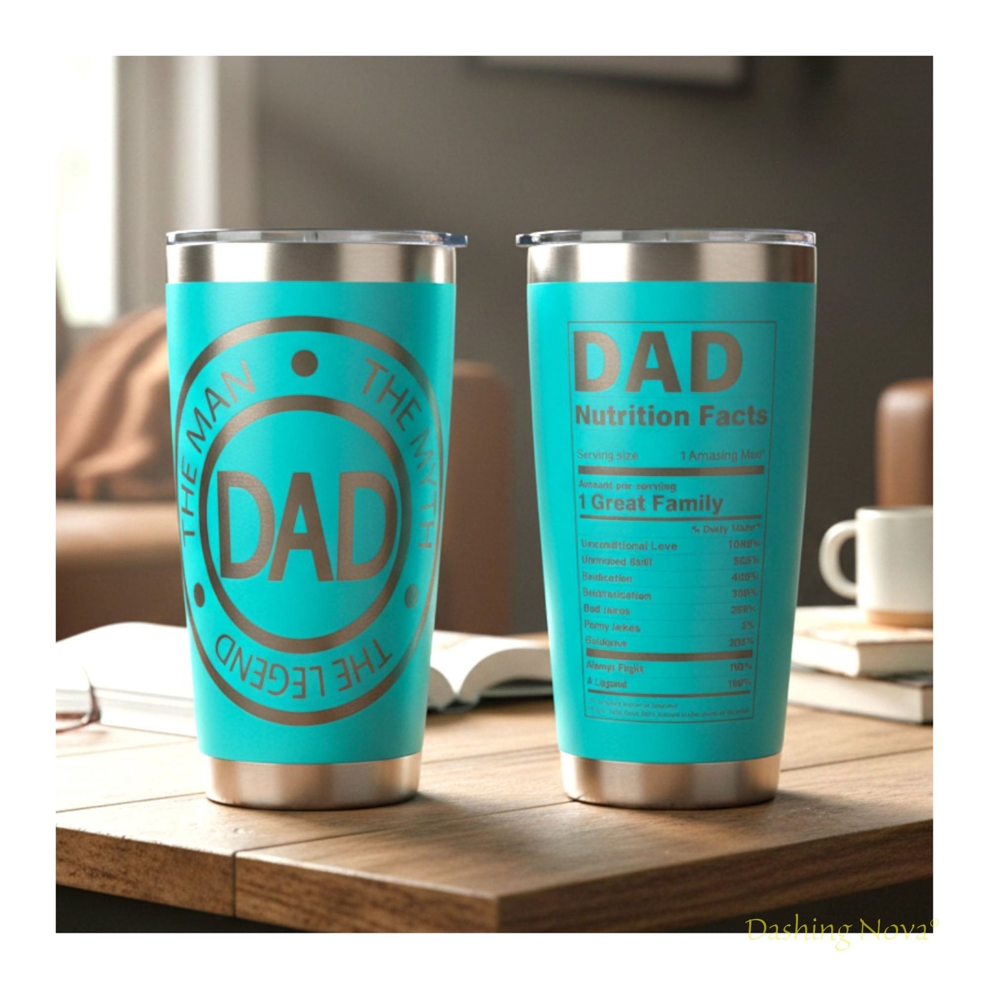 Bester Papa aller Zeiten Lasergravierter Becher - Vatertags- & Geburtstagsgeschenk