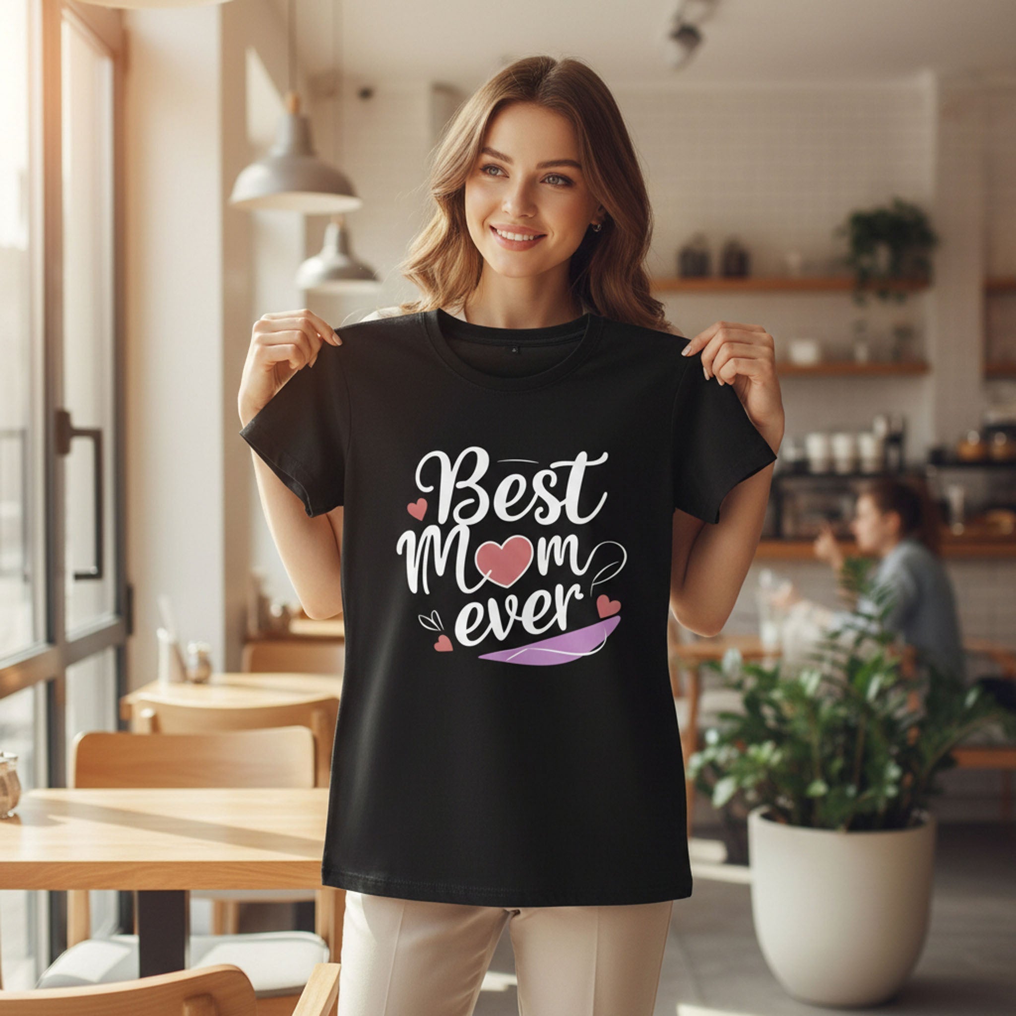 T-Shirt „Beste Mama aller Zeiten“ aus Baumwolle – Geschenk zum Muttertag und Geburtstag