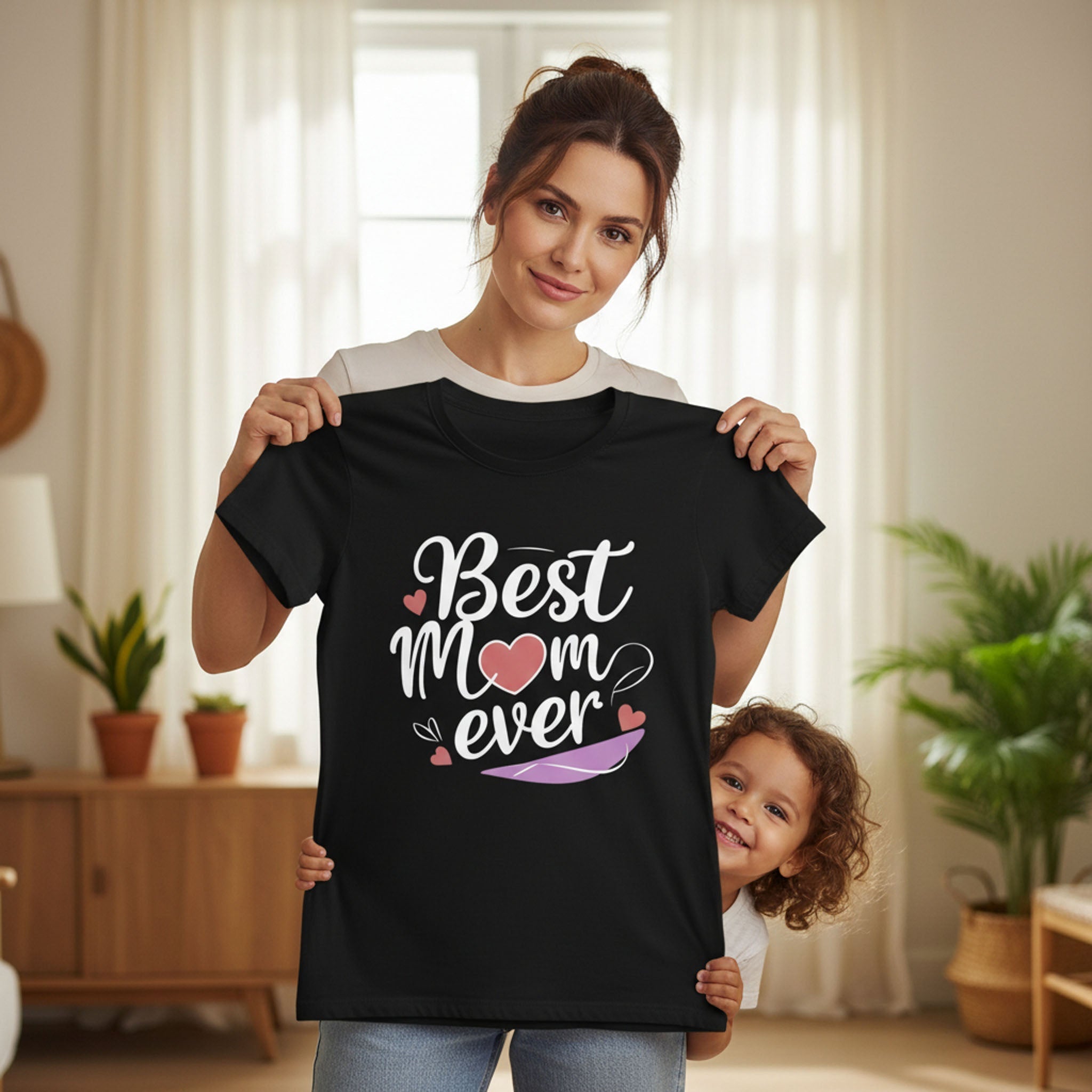 T-Shirt „Beste Mama aller Zeiten“ aus Baumwolle – Geschenk zum Muttertag und Geburtstag