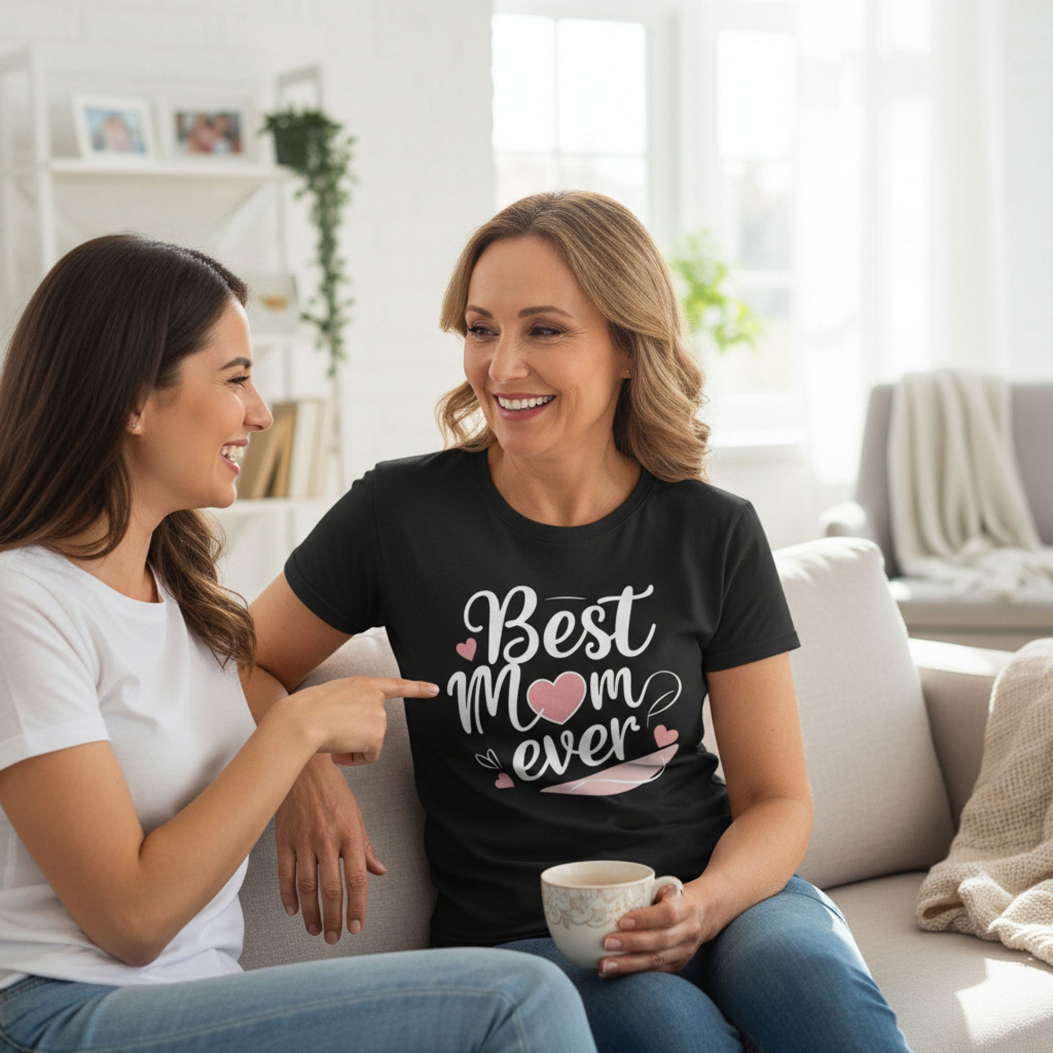 T-Shirt „Beste Mama aller Zeiten“ aus Baumwolle – Geschenk zum Muttertag und Geburtstag
