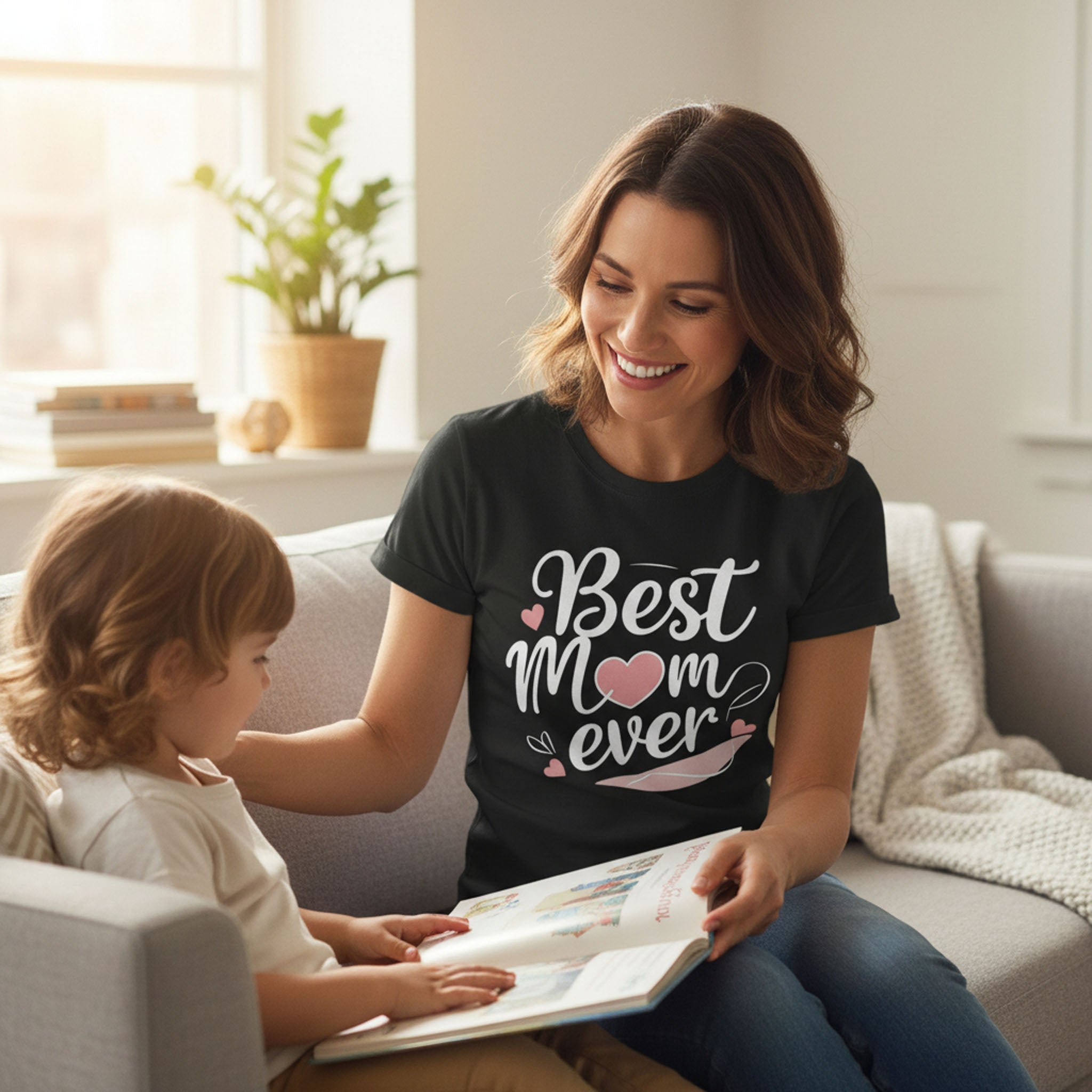 T-Shirt „Beste Mama aller Zeiten“ aus Baumwolle – Geschenk zum Muttertag und Geburtstag