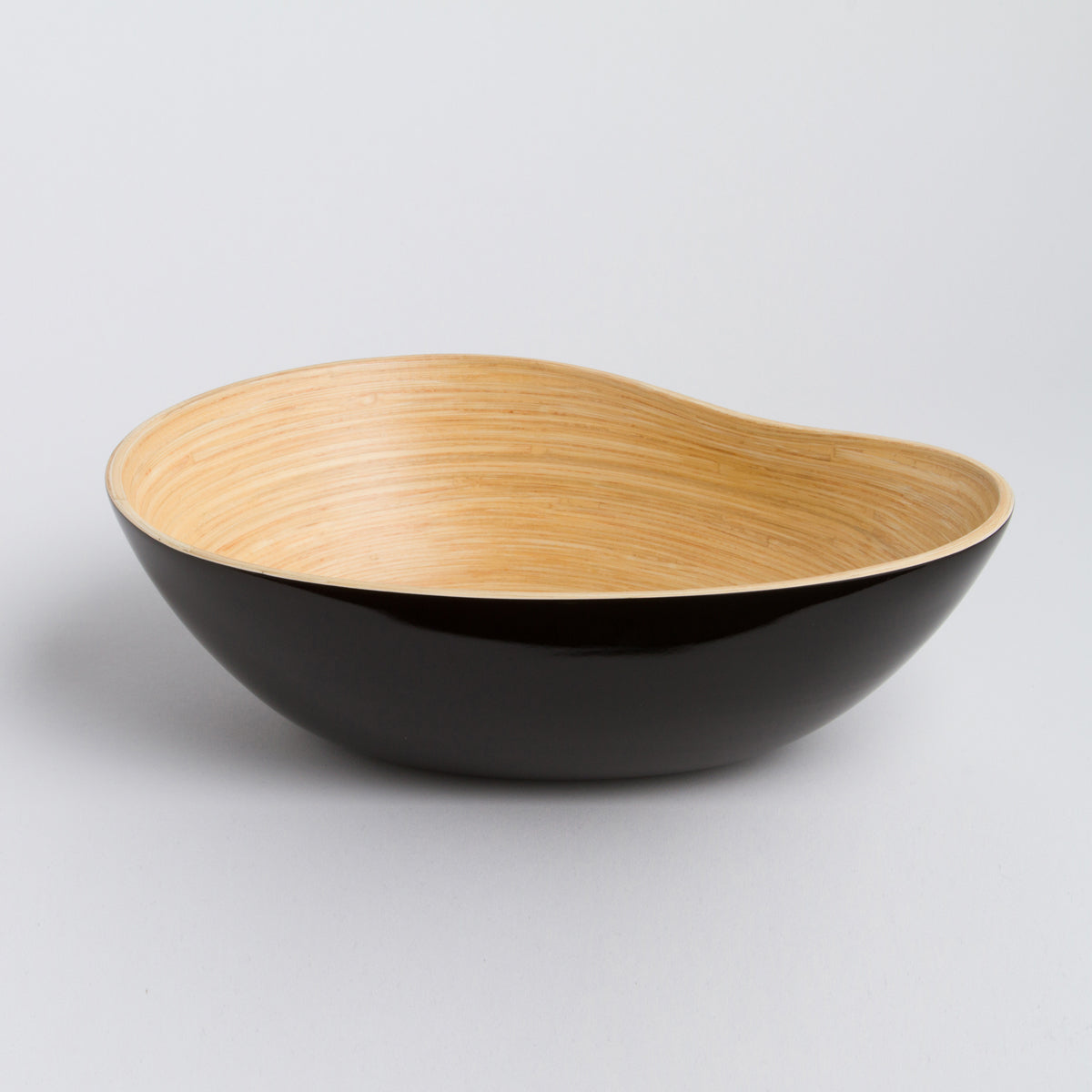 SOAI Bambus-Servierschale in Mango-Form | Handgefertigt | 15 Farben | Klein Ø26cm & Groß Ø32cm