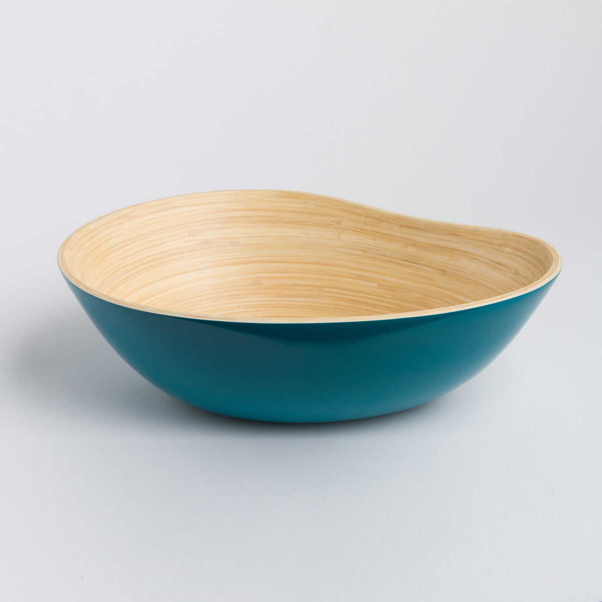 SOAI Bambus-Servierschale in Mango-Form | Handgefertigt | 15 Farben | Klein Ø26cm & Groß Ø32cm